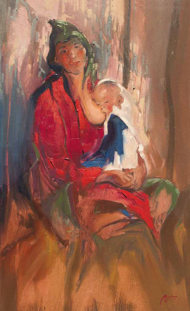 The Maternity Oil on canvas 100 x 60 cm