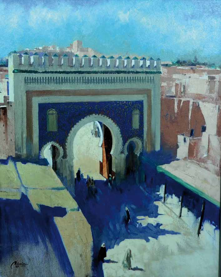 Door Boujloud in Fez Oil on canvas 100 x 80 cm