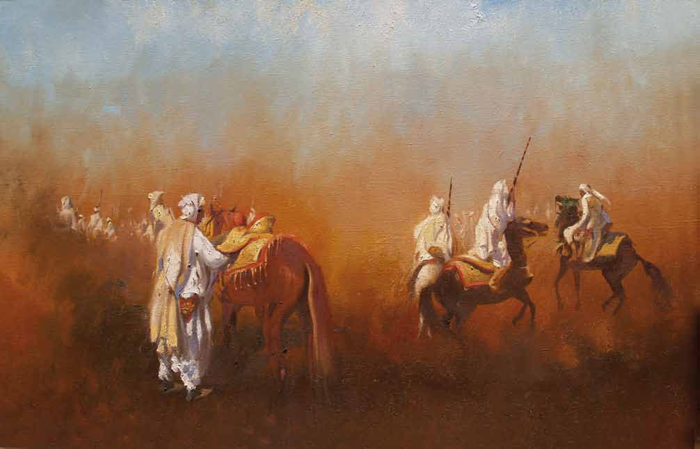 The Horsemans Oil on canvas 120 x 80 cm