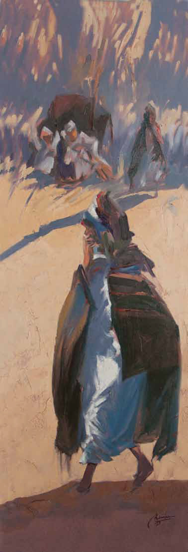 The Woman of the Atlas Oil on canvas 120 x 40 cm